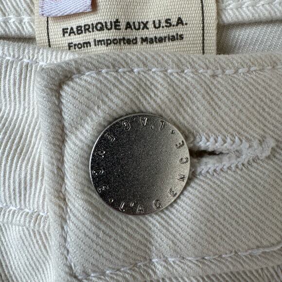 L'AGENCE Size 24 (US Size 0) Skinny Jeans - White with Metallic Side Stripe - Picture 3 of 10